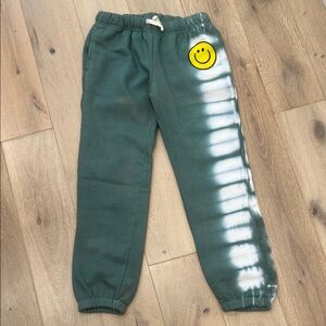 Vintage Havana Green and White Tie-Dye Joggers